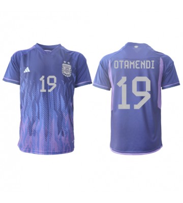 Argentina Nicolas Otamendi #19 Replica Away Stadium Shirt World Cup 2022 Short Sleeve